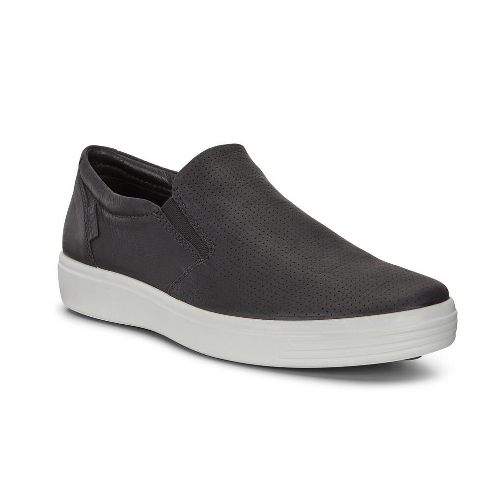 Ecco Soft 7 Mens Slip On Sneakers In Black Sale - India JXU-395248